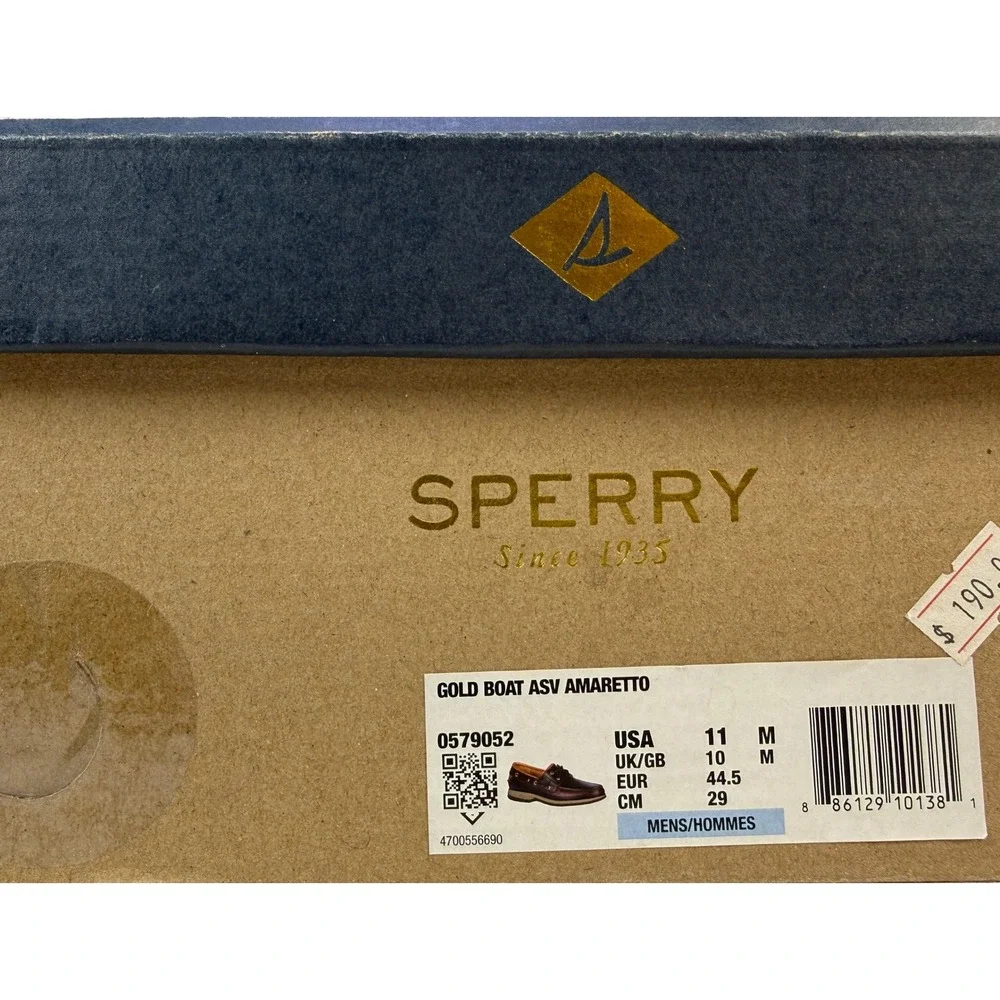 Sperry Gold Cup ASV Boat Shoes Men 11 M Amaretto Leather 0579052